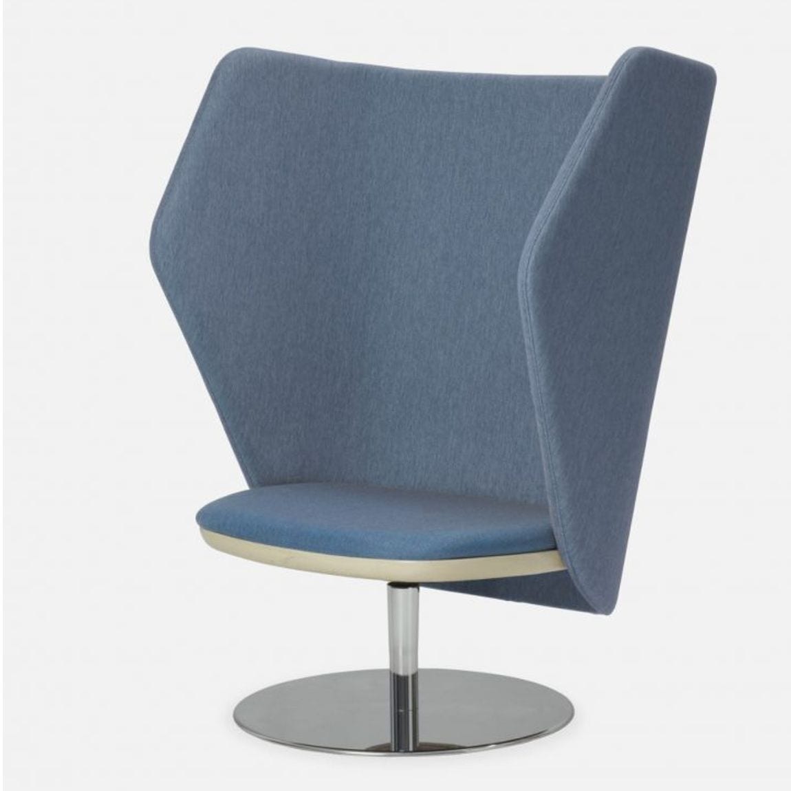 Ikkoku Highback Lounge - Wide seat with acoustic back, upholstered in fire-resistant foams on a solid beech wood frame shown on a neutral grey background.