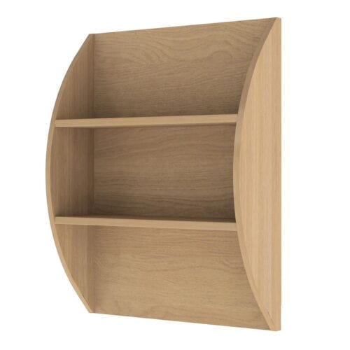 Curved Wall Mounted Bookcase