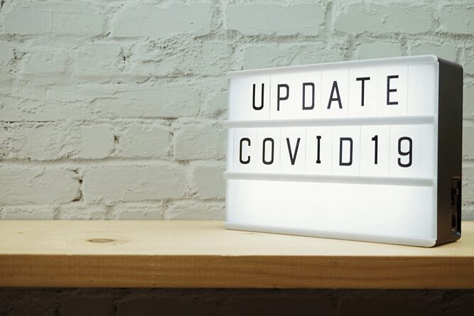 Light box letters on table update covid
