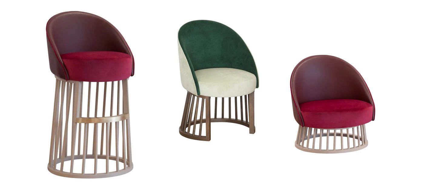 Bar stools for hotel foyers
